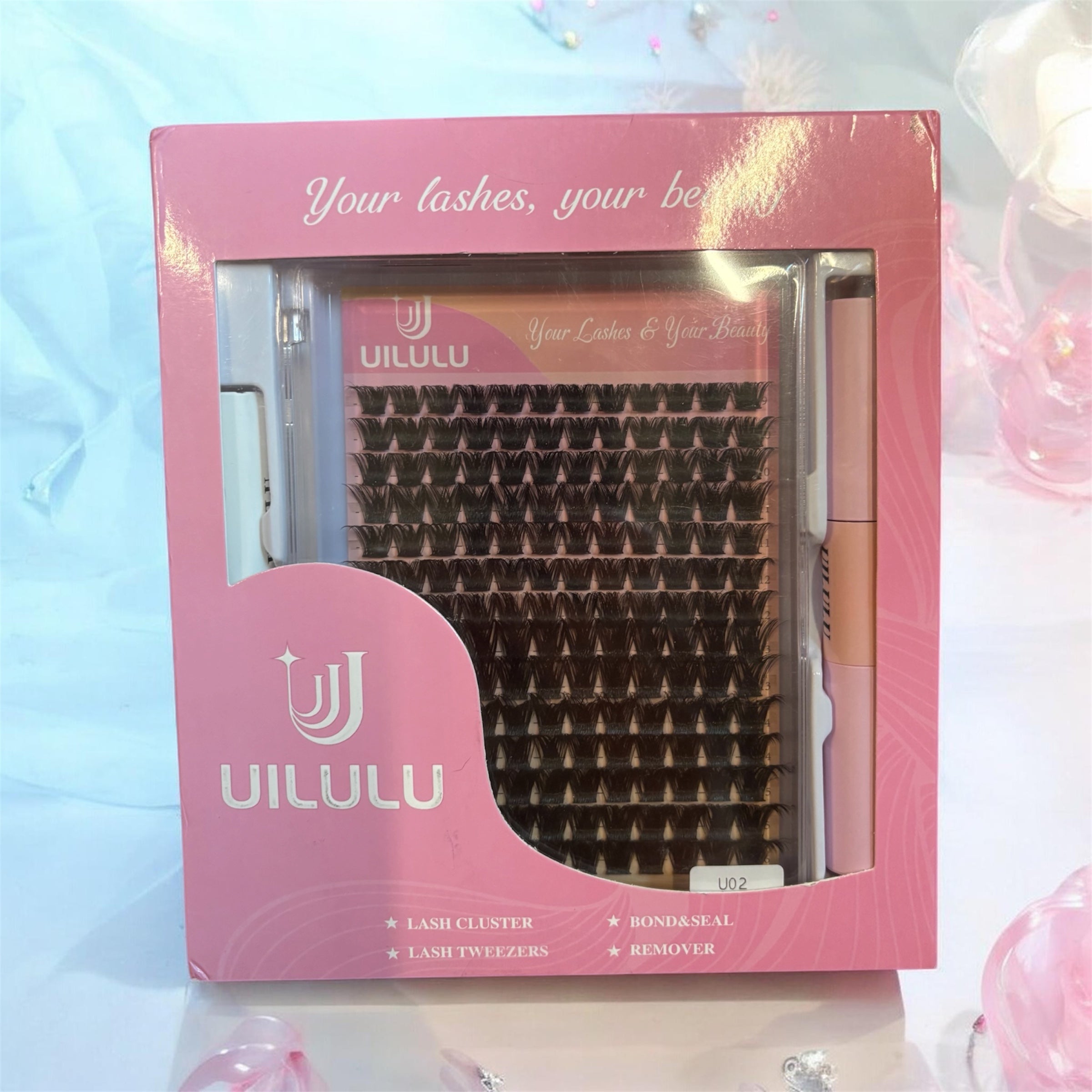 Uilulu brand Eyelash extension kit.
